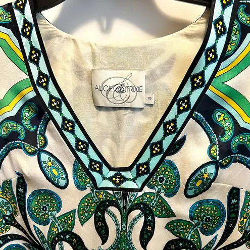 Alice & Trixie Floral Tunic Silk Dress, x-small