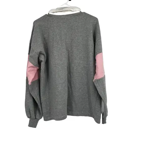 Womens VTG Caribe SeaWorld L White Pink Gray Pullover Sweatshirt Sweater Retro Size L