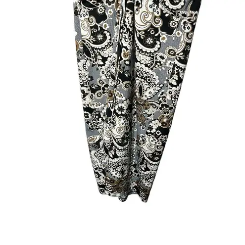 Vintage Studio Soleil Y2K Paisley Print MIDI Dress Size L Gold Size L