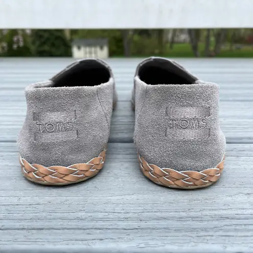 Toms Alpargata Leather Wrap in Cement Suede