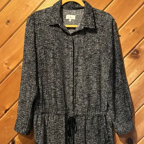 Lou & grey  professional black white long sleeve jumpsuit