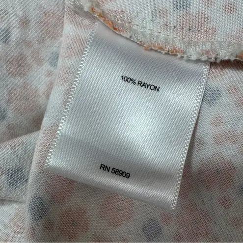 A loves A Ditsy Floral Button Front Spaghetti Strap Sundress Orange Pink Small