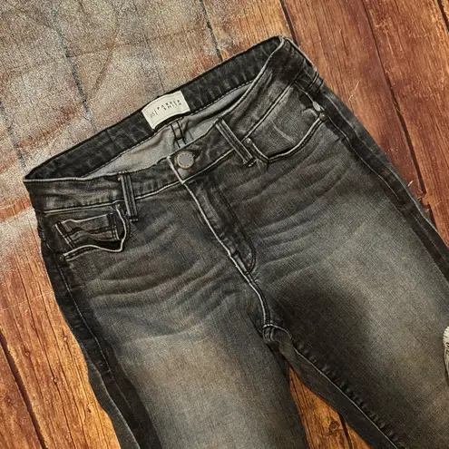 Parker Smith 🔥 👖 Women’s Jeans | Black Wash Frayed Hem Straight Leg | Size 27