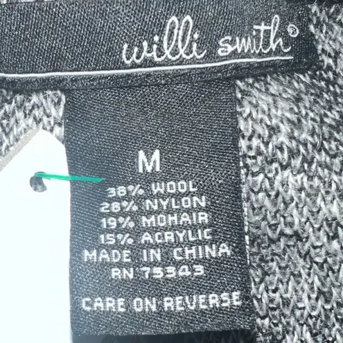 Willi Smith Women's Houndstooth Cardigan Jacket Black & White Size M