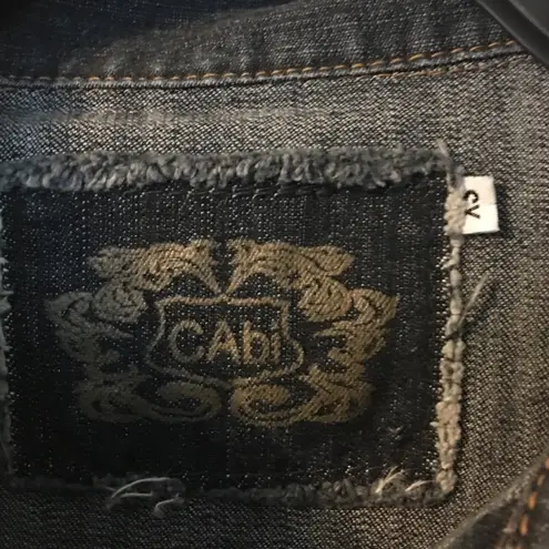 CAbi  Denim Jean Jacket #390 XS Blue Cropped