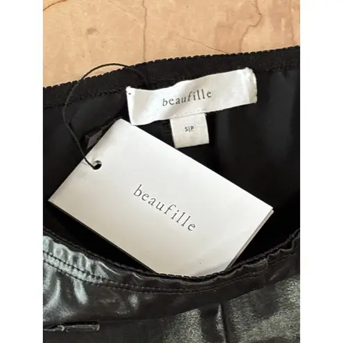 Beaufille Nikos Shorts in Black Small New Womens Vegan Faux Leather