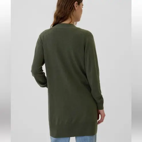 Gap  Bella Long Open-Front Cardigan Sweater in Olive Green NEW W1153 Sz M