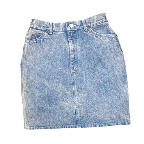 Lee Vintage  Retro Light Stone Wash Knee-Length Denim Skirt