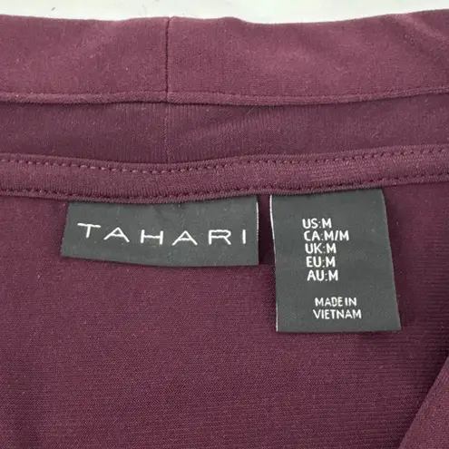 Tahari Sleeveless Dress Top Wine Burgundy Size M