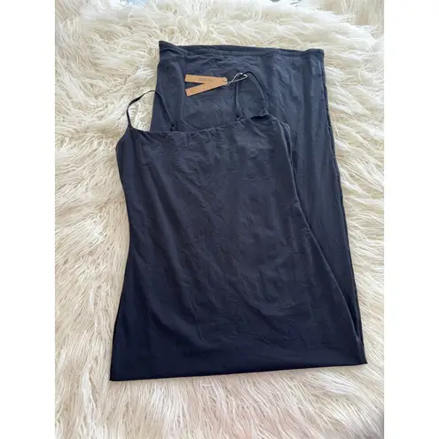 SKIMS Fits Everybody Long Slip Dress Onyx Size XL