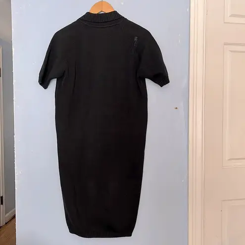 Salvatore Ferragamo Vintage Cotton Short Sleeve Gold Button Up Knit Dress