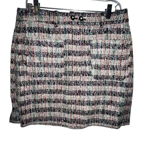 Scotch & Soda Scotch & Soda Short Mini Tweed Pocket Front A Line Skirt Combo T Multi Color Lg