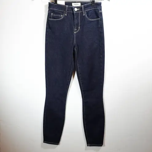 L'AGENCE NEW  Margot Cotton Stretch Skinny High Rise Denim Jeans Bleu 23