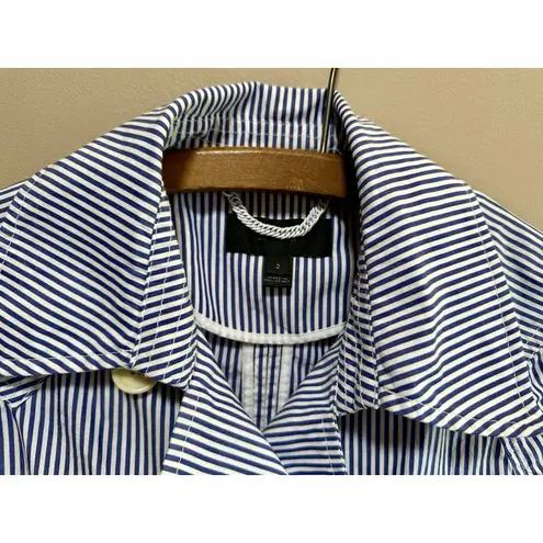 J Crew Womens Blue Striped Double