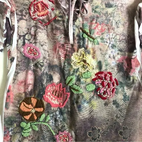 Goa Los Angeles Embroidered Bohemian Long Bell Sleeve V