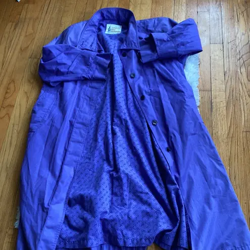 London Fog Women’s  purple long raincoat, Size S