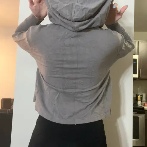 Mono B Clothing Grey Cropped Hoodie