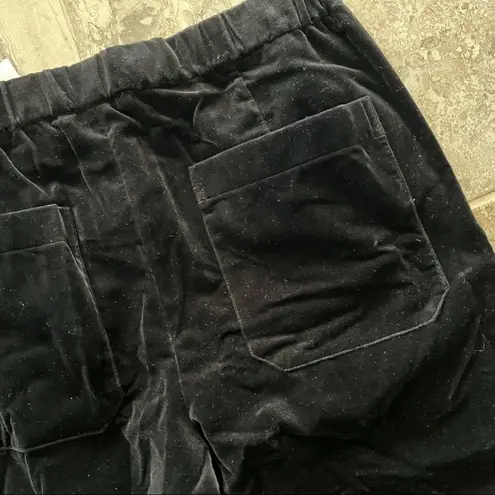 Helmut Lang Velvet Pants Pull-On Black (Made in Italy) Size M NWT $450