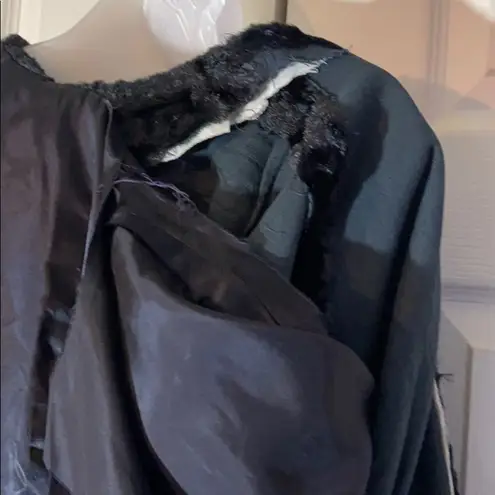 Vintage Faux Seal Fur Swing Capelike Coat 1940s or 1950s Black Size undefined