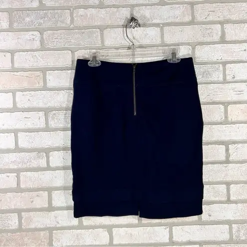 CAbi  Style 5051 Lido Tiered Navy Pencil Skirt Size 6