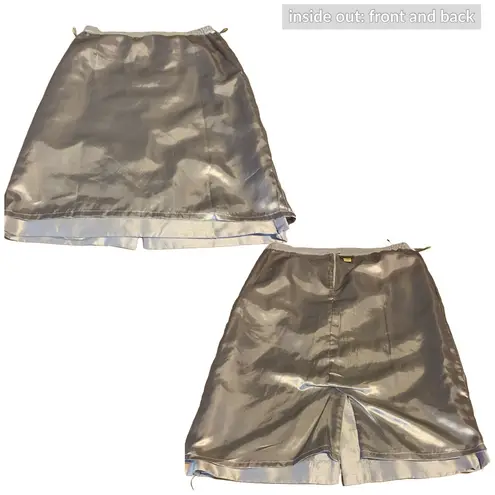 MIDNIGHT VELVET TULLE & TAFFETA SILVER MIDI SKIRT (16)