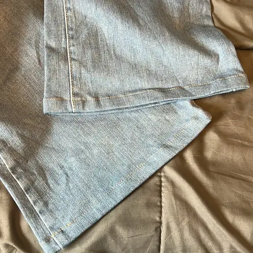 Levi's Levi’s 726 Flare Light Wash Distressed Jean Size 34 * Hemmed Inseam