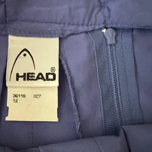 Head Vintage Pleated Tennis Skirt Blue Logo Detail Preppy Country Club