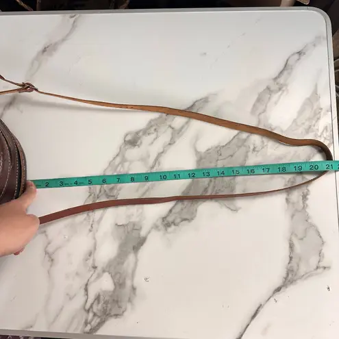 Handmade Jute Woven Boho Crossbody Circle Bag Brown Leather