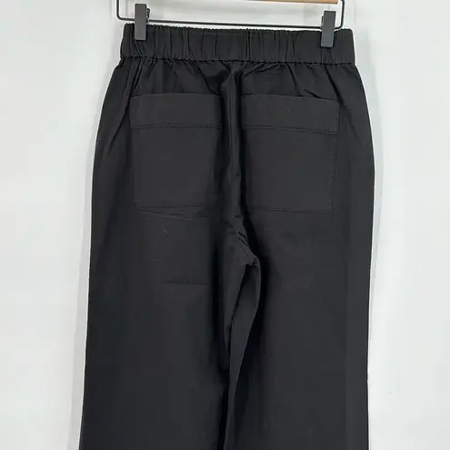 Everlane NWT  Black Wide Leg Organic Cotton Relaxed Elastic Waist Pants Size XS