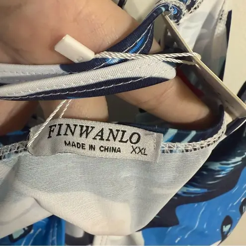 Blue Fitted Camisole Swim Top Size XXL