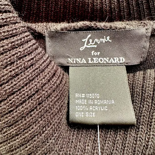 Nina Leonard Black Cape With Zip Collar