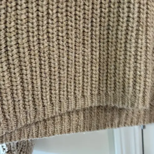 Aerie  Boat Neck Ribbed Slouchy Trendy Knit Sweater Cozy Neutrals Boxy Relaxed