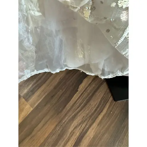 Mac Duggal EMBELLISHED WRAP OVER ILLUSION LONG SLEEVE A LINE IN PATEL MULTI 2040