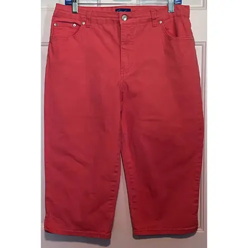 kim rogers  Women's Orange Capri‎ Pants Size 12 17" Inseam x 16" Waist