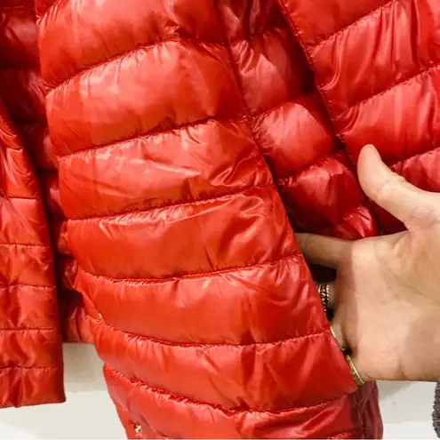 Herno women's ultralight lightweight down short jacket in rosso NEW