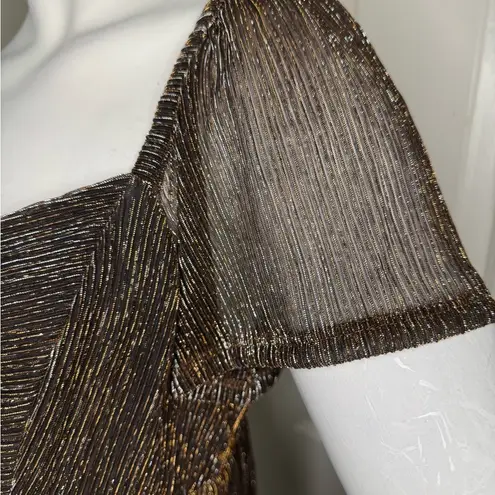 Draper James Elegant Brown Shimmer short Dress. #101