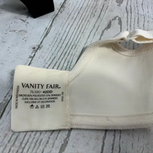 Vanity Fair Bra 42DD Beige Padded Underwire Adjustable Clasp Back Wide Strap