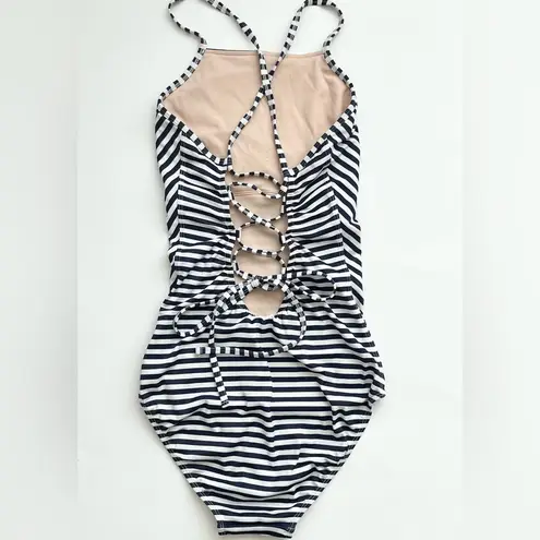 ALBION FIT Albion Weekender Stripe One Piece Swimsuit navy XS