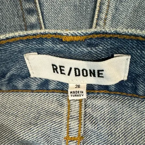 RE/DONE NWOT Ultra High Rise Stove Pipe 70s Jeans Worn Blue Size 26