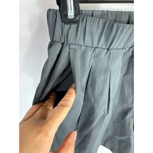 Halara Mid Rise Elastic Waistband Drawstring Ruched Side Pocket Casual Shorts 3"