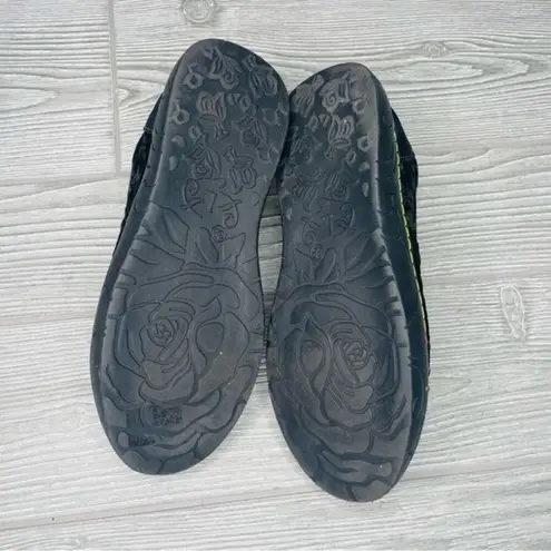 L'artiste Danli Cheeta Sneakers flat shoes black and rainbow cheetah shoes 38 /7 Blue