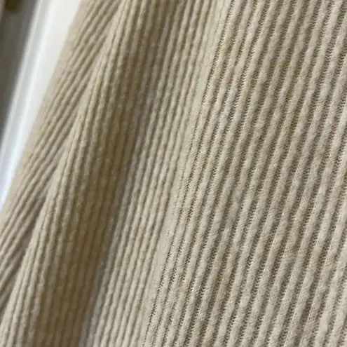 New York Laundry ribbed cream beige long cardigan with pockets