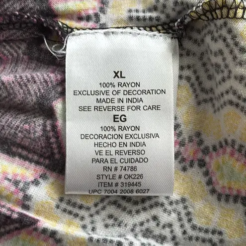 BILA BOHEMIAN SEQUIN & CROCHET TANK TOP SZ: XL Black