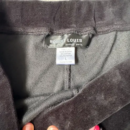 Robert Lewis Black Velour Hooded Track Suit Sz L/XL