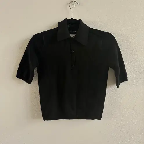 Max Mara S Gemma knitted wool polo shirt Size US Small New