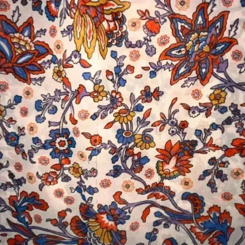 Fig & Flower Womens Multicolor Floral Tunic‎ Polyester Long Sleeve Shift Dress L Size L