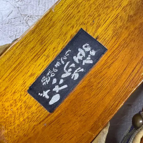 Japanese Geta Sandals Wooden Thong Platform Shoes Traditional Style Size 10 Brown