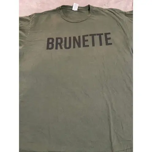 Army Green Short Sleeve Tee Shirt Size‎ 3XL Brunette Causal Top Streetwear Funny Size 3X