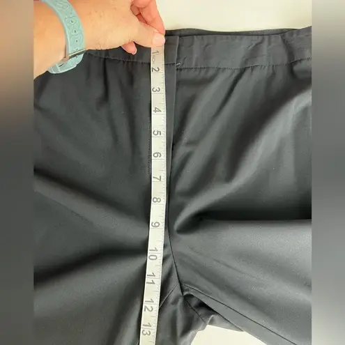 Lafayette 148 Black Virgin Wool & Stretch Wide Leg Menswear Pants Size 12 Hemmed