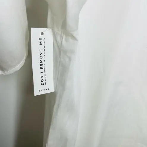 Vetta Women's White Sheer The Reversible Minimal Blouse Size Small S NWT Capsule